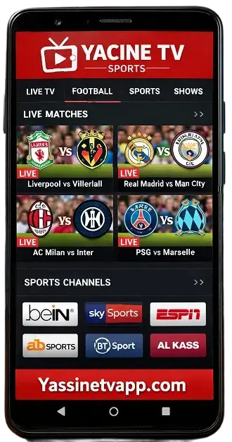yacine tv app interface